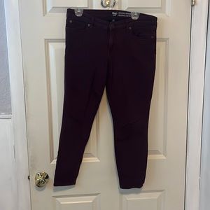 Burgundy Gap outlet jeans legging size 8